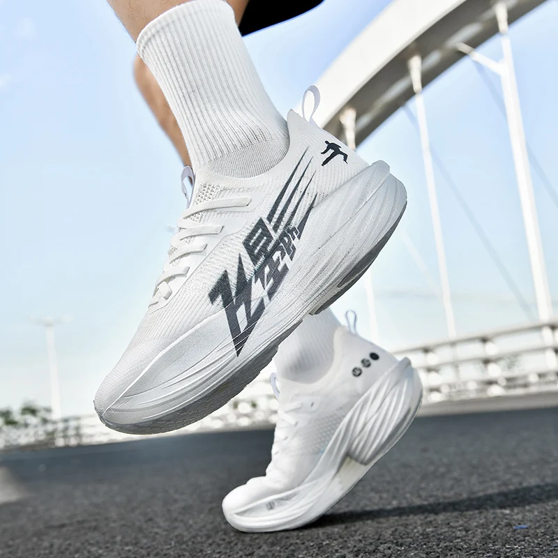 Summer marathon air cushion sports running shoes men's breathable lightweight women's comfortable non-slip sports shoes