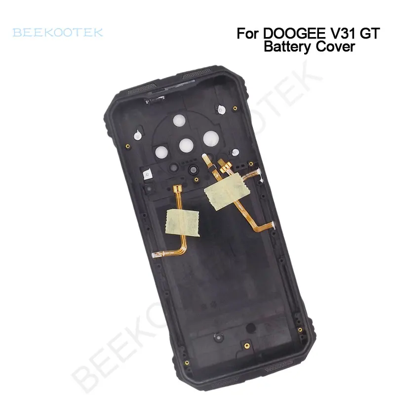 Neue original doogee v31gt batterie abdeckung rückseitige abdeckung finger abdruck empfänger mit hinterer abdeckung dekorations teile für doogee v31 gt telefon