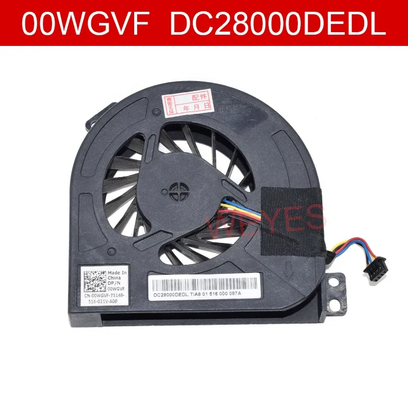 

00WGVF CN-00WGVF DC28000DEDL DC5V 0.45A For DELL Precision M4800 CPU Laptop Cooling Fan pulled refurbished