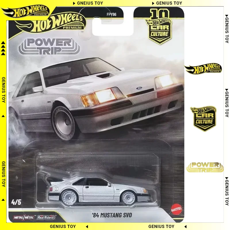 

Коллекционная модель автомобиля Hot Wheels Premium 2026 Car Culture Power Trip '84 Mustang SVO, масштаб 1:64, литой металлический корпус, игрушка-подарок