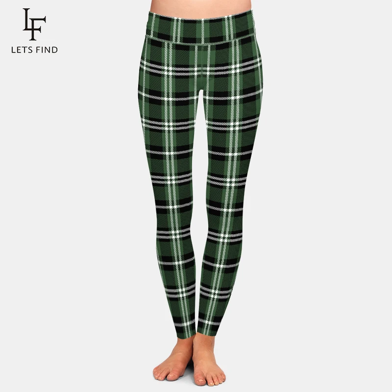 LETSFIND Thời Trang Nữ Kẻ Sọc In Quần Legging Cao Cấp Gợi Quần Thể Dục Lưới Sọc Co Giãn Quần Legging