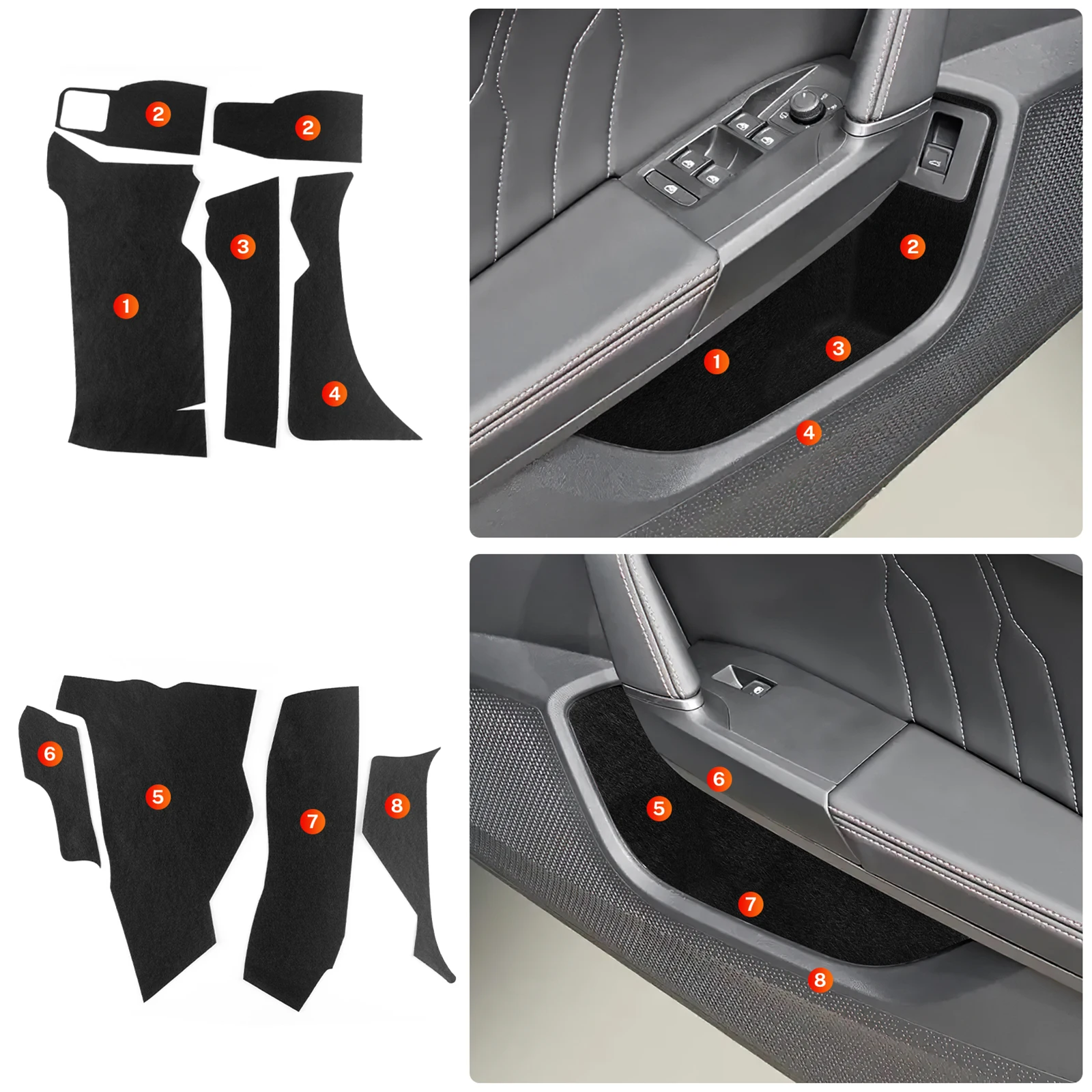 

Car Front Rear Doors Map Pocket Sticker For Seat Leon MK4 Cupra Leon Cupra Formentor 2020 2021 2022 2023 2024 2025 Interior Trim