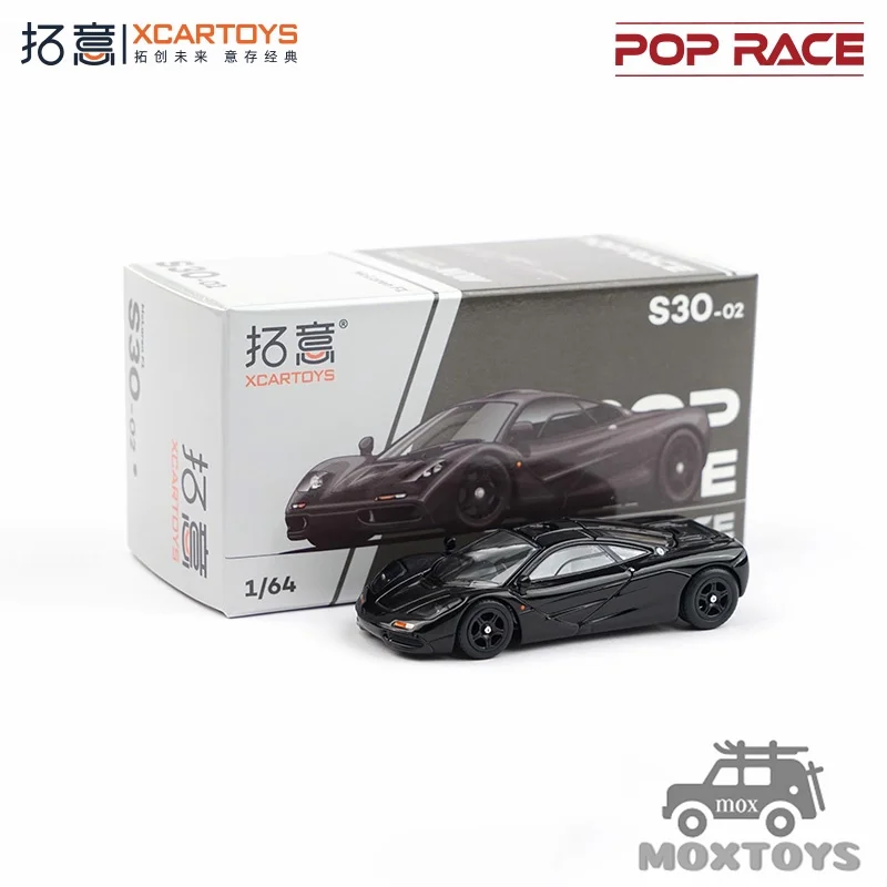 S30-02 Xcartoys x POP RACE 1:64 F1 Jet Black Diecast Model Car #1