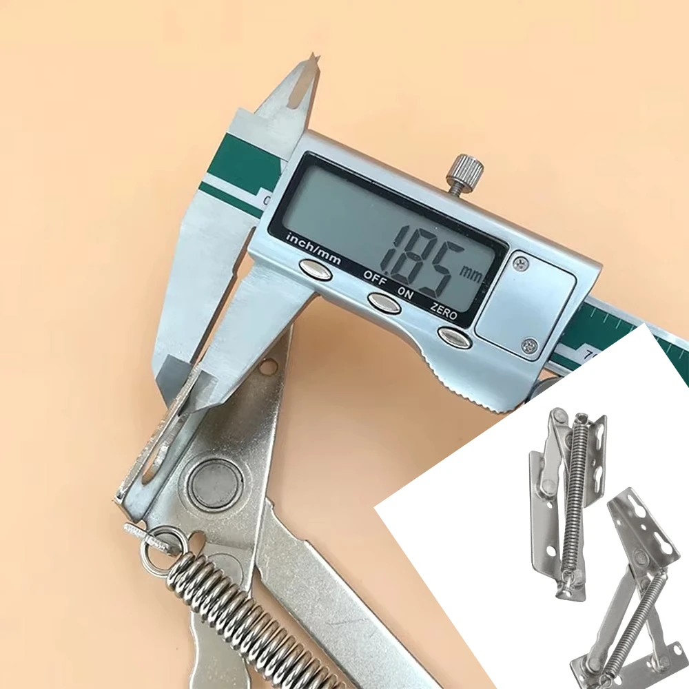 2PCS Lift-Up Hinge Flap Support With 240N Spring Force Easy Installation Support Hinges Furniture Hardware Hole Spacing 32 mm