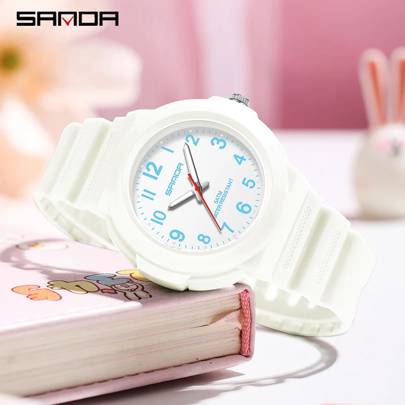 Sanda New Fashion Quartz Watch Classic Versatile Waterproof and Simple Children's Popular Student Men's and Women's Watch 9051