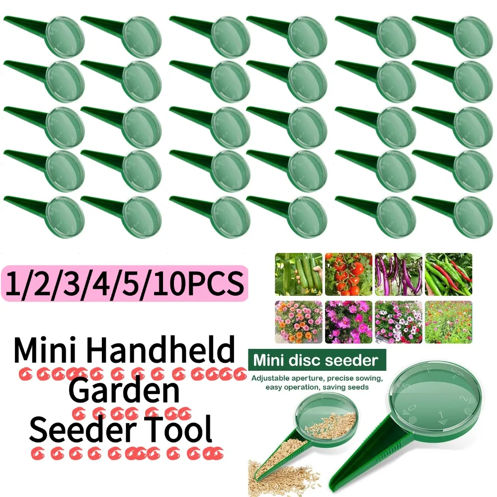 1/2/3/4/5/10PCS Handheld Precision Seed Planter for Small Gardens & Potted Plants Adjustable Sowing Density for Neat Uniform Row