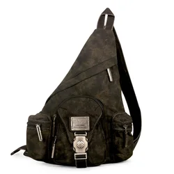 RUIL Men's Multi functional Canvas Casual Outdoor Wear resistant Shoulder Bag