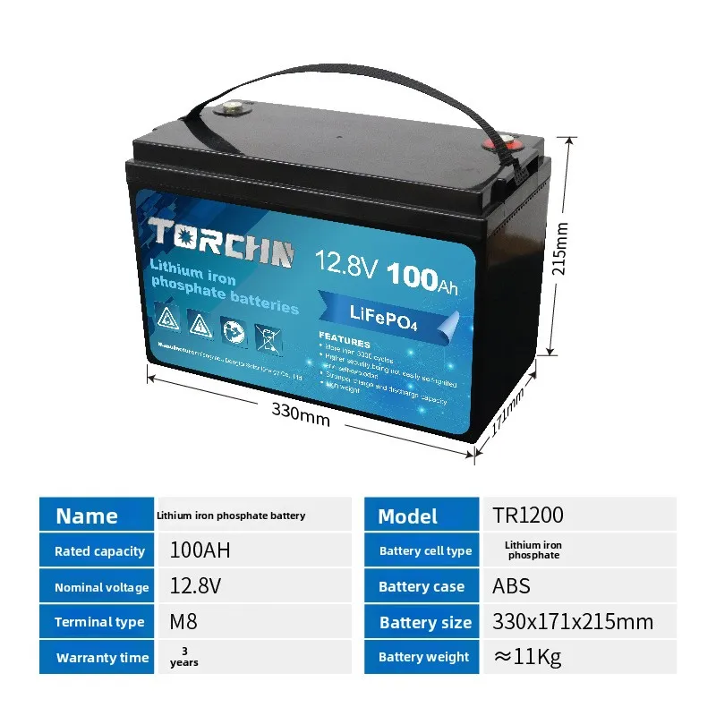 تخزين الطاقة المنزلية بطارية ليثيوم سعة كبيرة 100AH تخزين الضوئية بطارية LiFePO4 في حالات الطوارئ #4