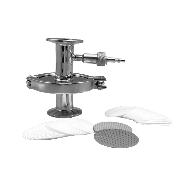 Portafiltro a disco piccolo con tre morsetti in acciaio inossidabile con diametro 47 mm