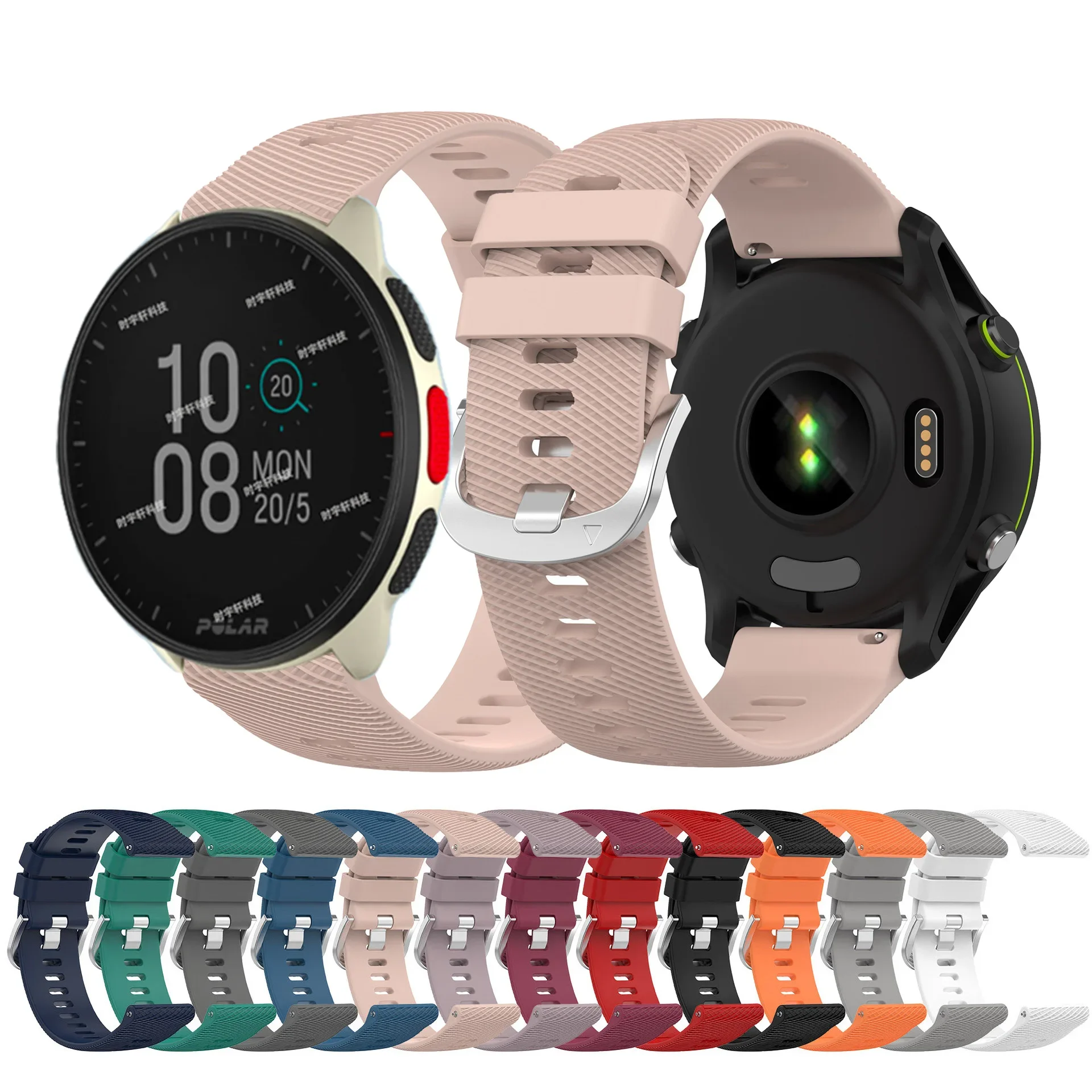 

20mm Silicone Bracelet Strap For Polar Pacer Pro Smartwatch Belt Wristband For Polar Ignite 3/2/Unite/Pacer Watchband Correa