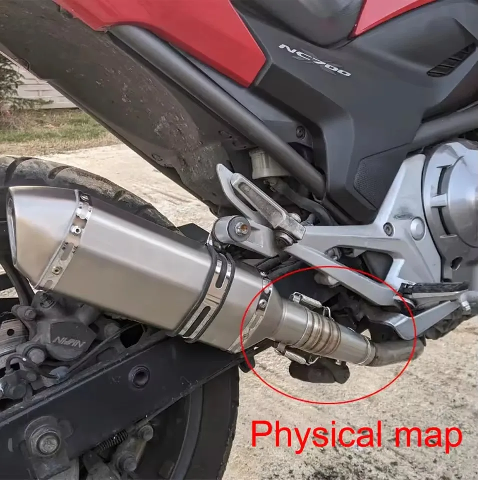 For Honda NC700X NC700S NC750X NC750S 2012-2020 Escape Motorcycle Exhaust Tail Link Pipe Muffler Pipe 51MM Slip-On Tail Pipe