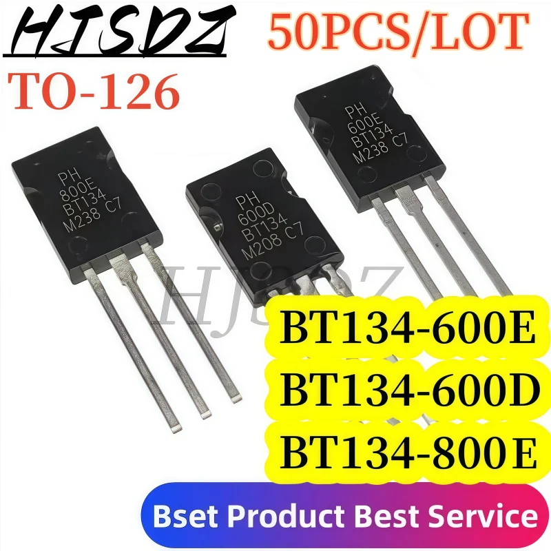 

50PCS/LOT BT134-600E BT134 BT134-600D BT134-800E 600V 4A Triacs RAIL TRIAC TO-126 new original