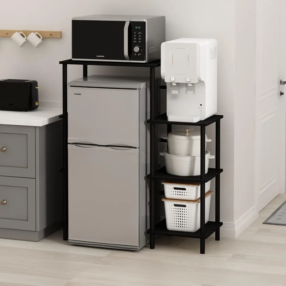 

High Quality Turn-N-Tube Toolless Kitchen Storage Shelf Tall, Americano/Black
