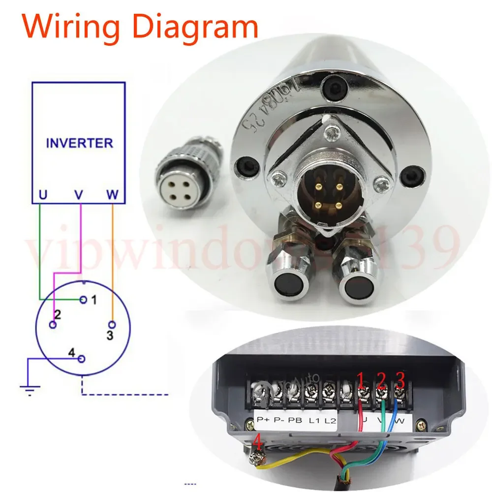 CNC Mill Water Cooled Spindle Motor 2.2KW High Speed ER20 Collet for CNC Engraving Milling Machine Frequency Converter