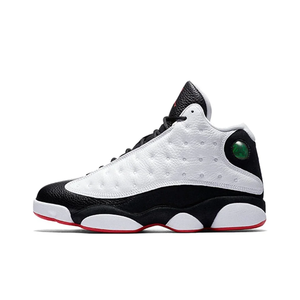  Air Jordan 13 For Mens Black & White Red Classic Retro Tennis AJ Basketball Sneakers 854262-001