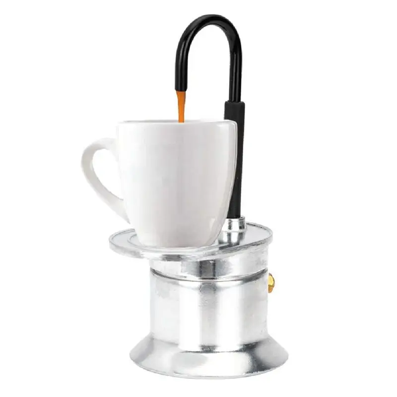 NEW HOT In Stock-1 Piece Spout Stovetop Italian Coffee Maker Enjoy Delicious Coffee In No Time Aluminum Alloy Silver