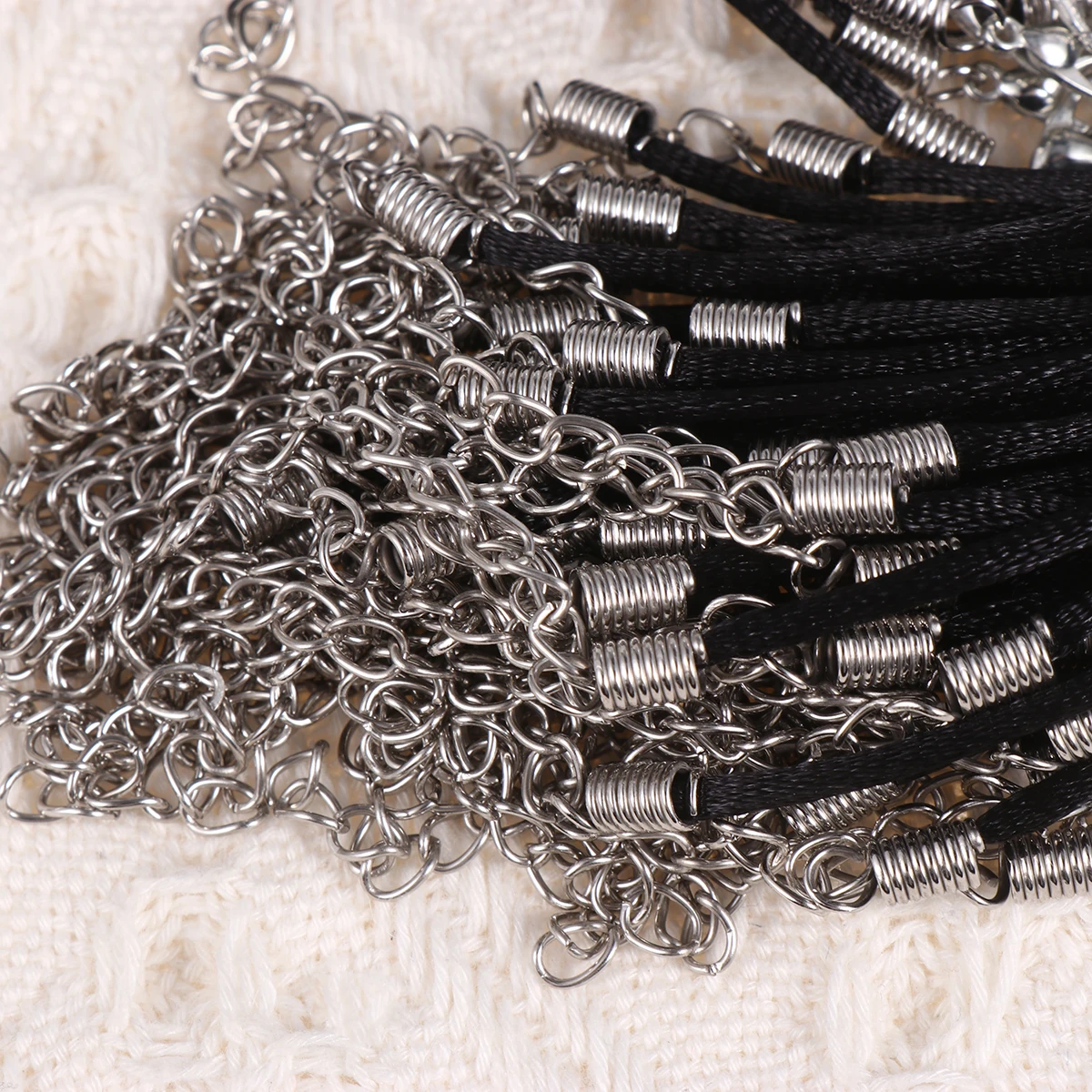 

100pcs Necklace Cord DIY String Soft Comfortable Lobster Clasp Adjustable Jewelry Making Bracelets Anklets Crafts Gifts