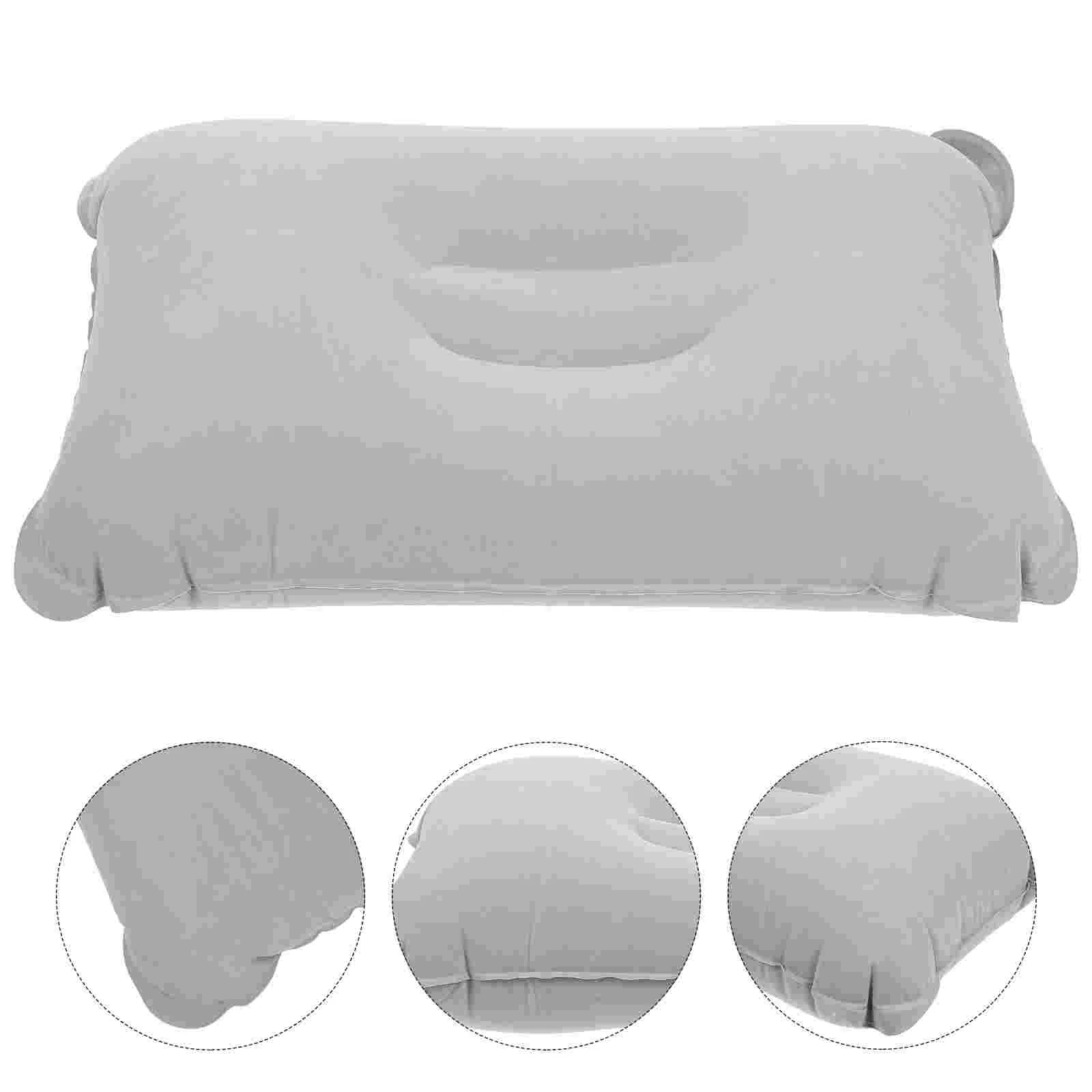 Flocking Inflatable Pillow Travelling Camping Accessory Mattress Pillows Convenient Thickened