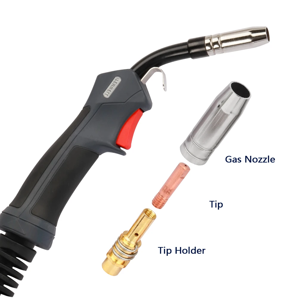 15AK 24KD 25AK 36KD Professional MIG MAG MB ไฟฉายเชื่อมหัว Air Cooled Contact TIP Swan คอผู้ถือหัวฉีดแก๊สยุโรปประเภท