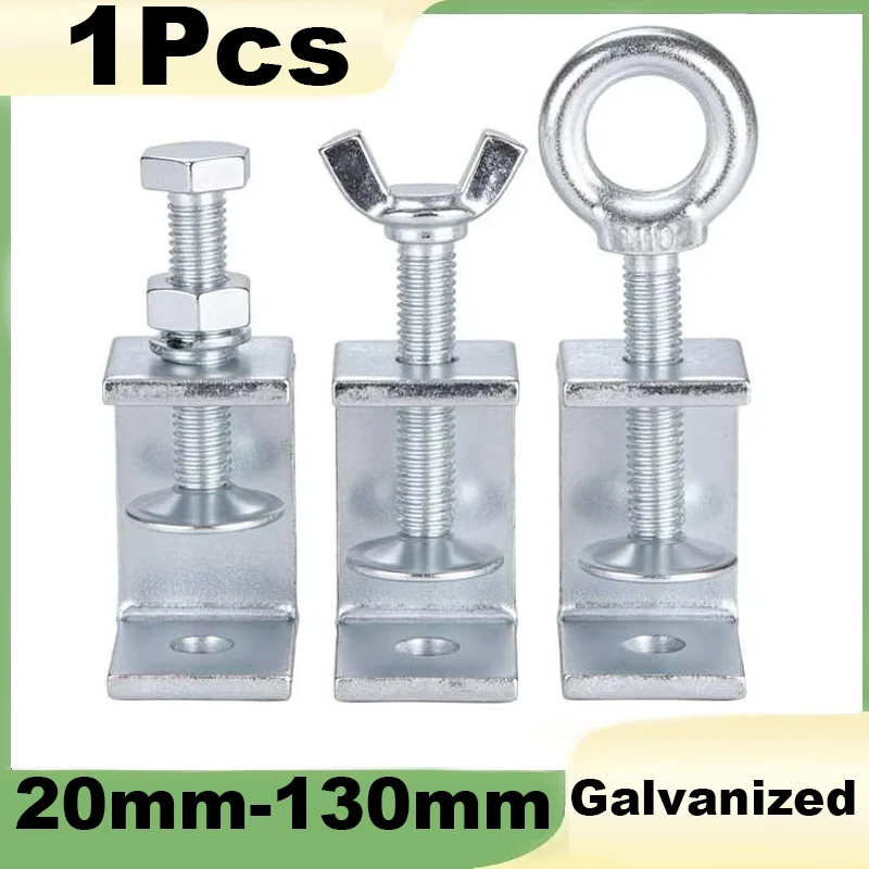 1Pcs 20mm~130mm 304 Stainless Steel C Clamp Tiger Clamp Heavy Duty C-clamp for Home Improvement and Automotive Repair Hand Twist