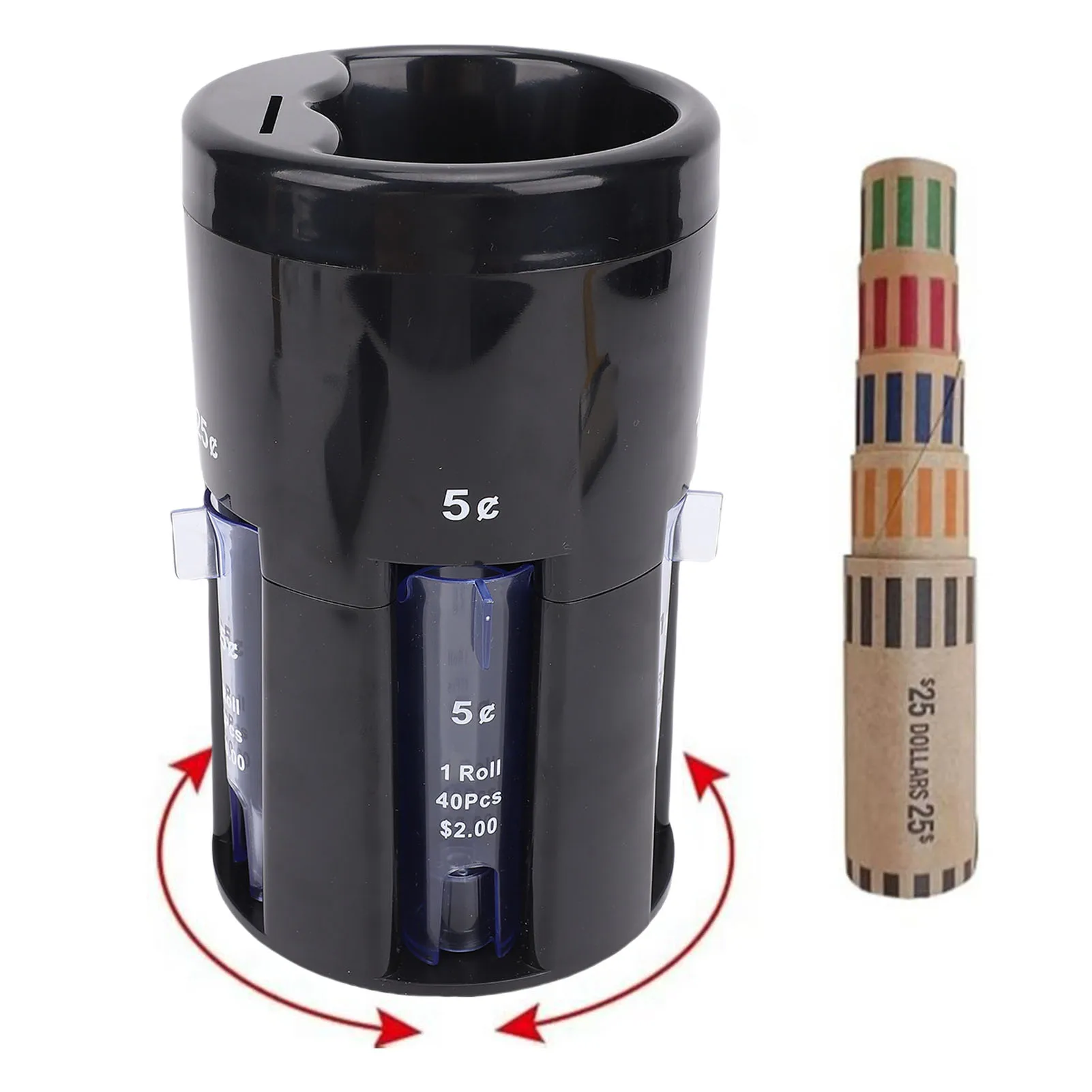 5 in 1 Automatic Coin Sorter Compact Space Saving Enhanced Efficiency Digital Coin Sorter for Home Office Store