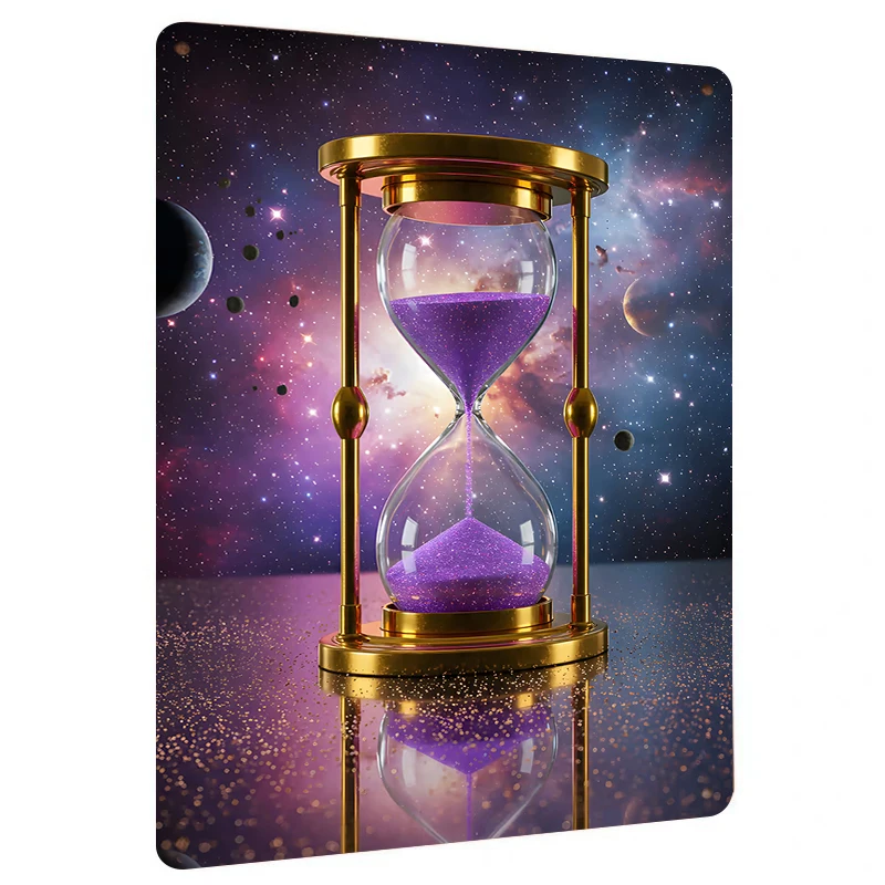 Cosmic Hourglass Metal Wall Art Creative Home Decor Modern Minimalist Hanging Ornament for Living Room Study