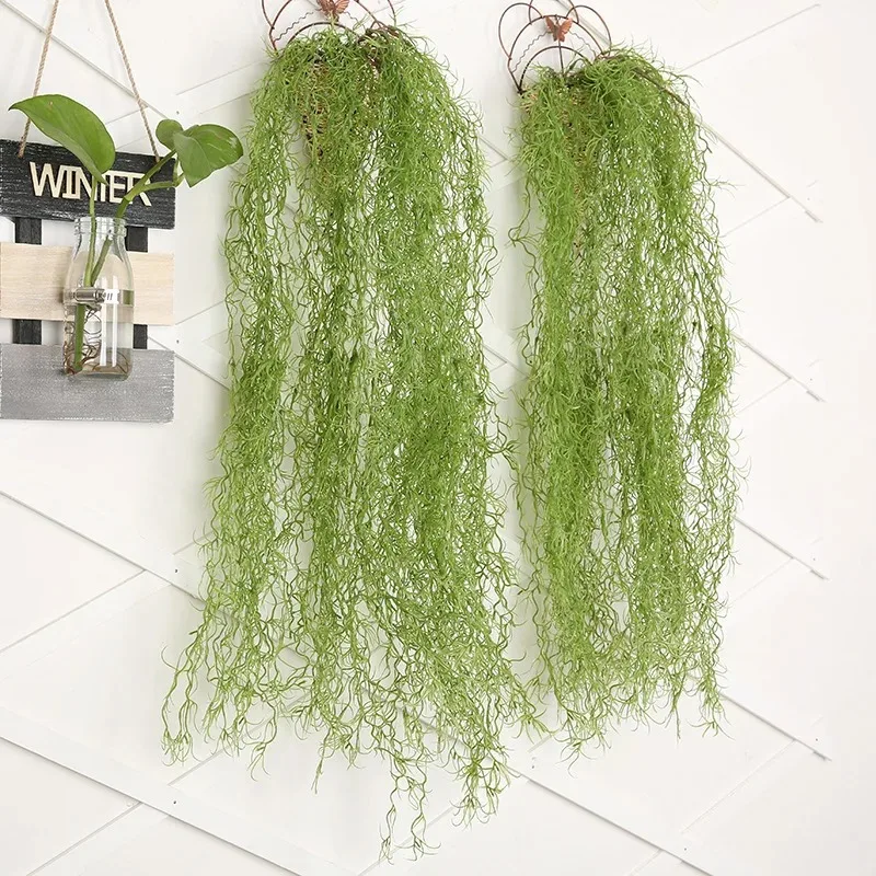 1/3/5pcs Air Grass Green Plants Long Vine Hanging Rattan Artificial Plastic Flower Grass Ceiling Hanging Vine Decor For Home Wal view 4