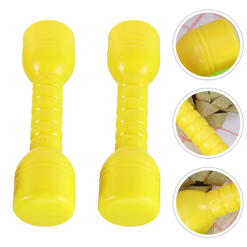 2 Pcs Children's Dumbbell Barbell Barbells for Kindergarten Toy Kids Abs Plastic Dumbbells Exercise