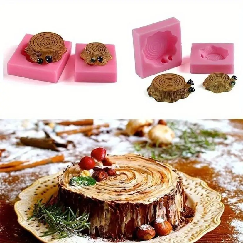 1 Pcs Details About Tree Gumpaste Silicone Fondant Stumps Mold Cake DIY Little Bread Baking Mould 3D
