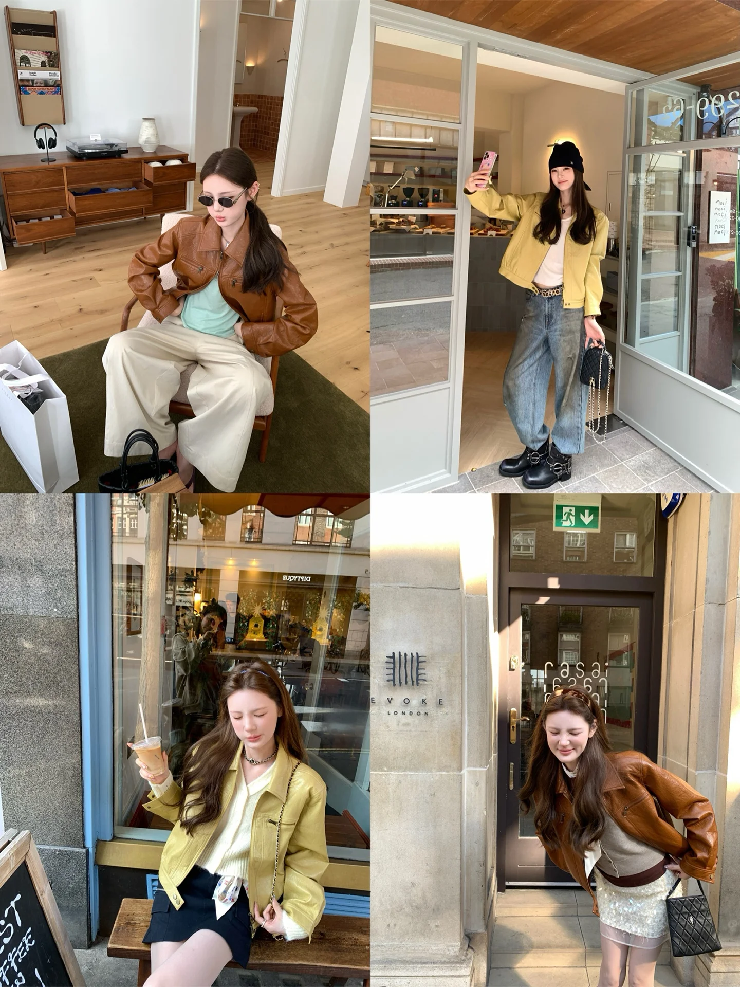 Aaaaxbbb ibuya سترة جلدية ثقيلة الوزن من ميلينيوم فينتيج، سترة نسائية حصرية للخريف، متعددة الاستخدامات وعصرية