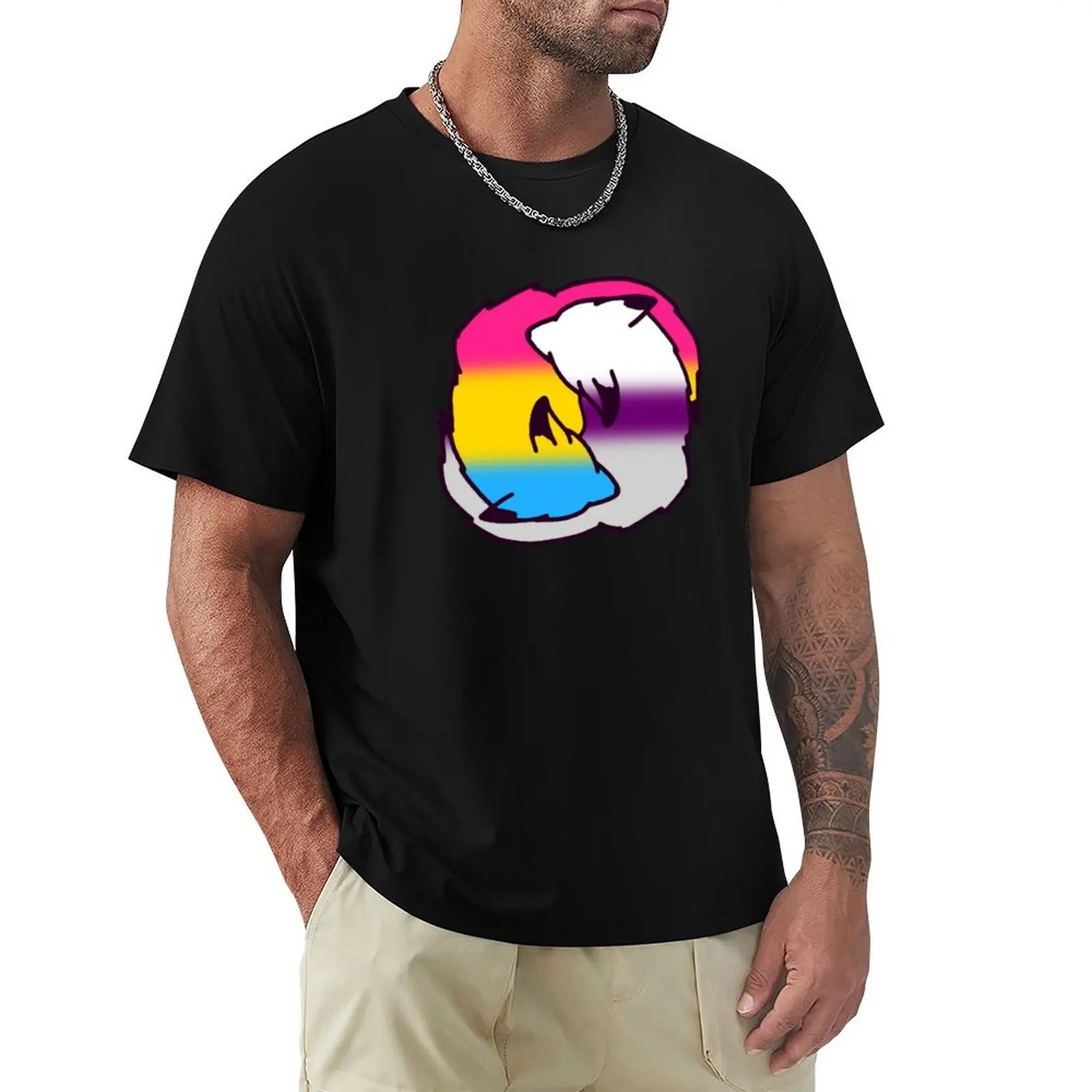 Pan/Demi Cuddles T-Shirt Vintage Print Crew Neck Tee
