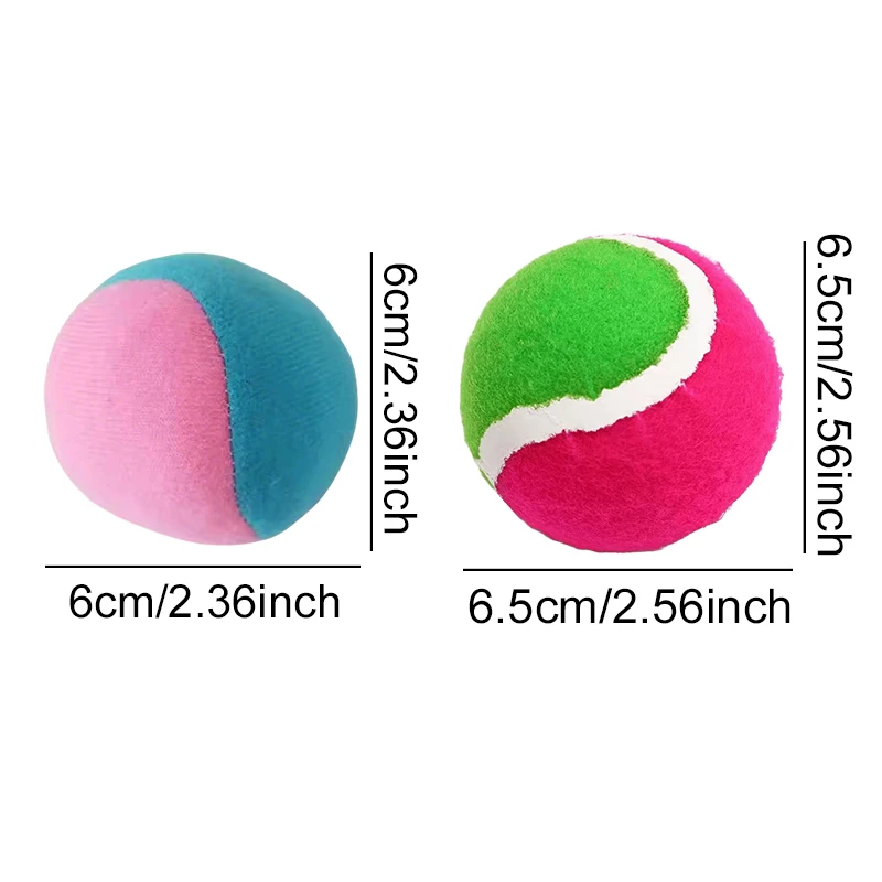 3/6PCS Sticky Ball Colorful Soft Ball Hard Ball Toss Catch Chase Game Prop Suitable for Home Park Playground PE Class Supply ZYF image 6