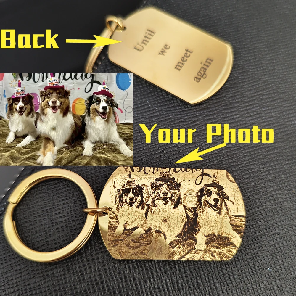 

Брелок на заказ, индивидуальный подарок для парня, подруги, логотип из нержавеющей стали, индивидуальная фотобирка, ювелирные изделия, свадебный подарок для гостей