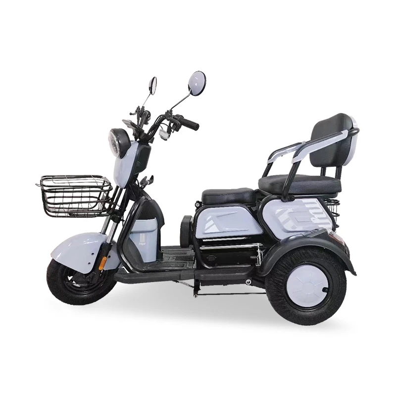 Hot Sale Electric Tricycle Digital LCD Display 3-Speed 300kg Load Capacity Portable Adult Moped 3 Wheels Cargo Tricycle