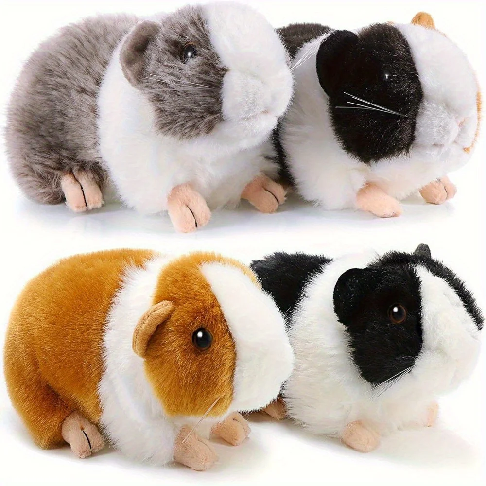 1/4 Pack Plush Guinea Pig, Simulation Guinea Pig Animal Plush Doll Toy Theme Party Birthday Christmas Decoration Gift