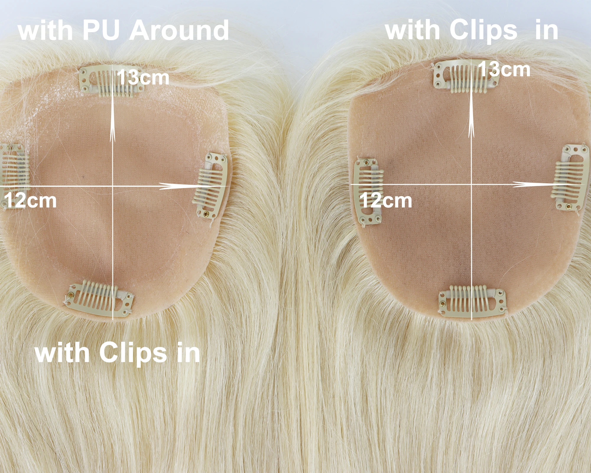 15x16 سنتيمتر الحرير العلوي توبر مع مقاطع في 22 بوصة شعر بشري ريمي حقيقي الشعر المستعار للنساء # 613 جلد حريري أشقر فاتح لفروة الرأس الطبيعية #6