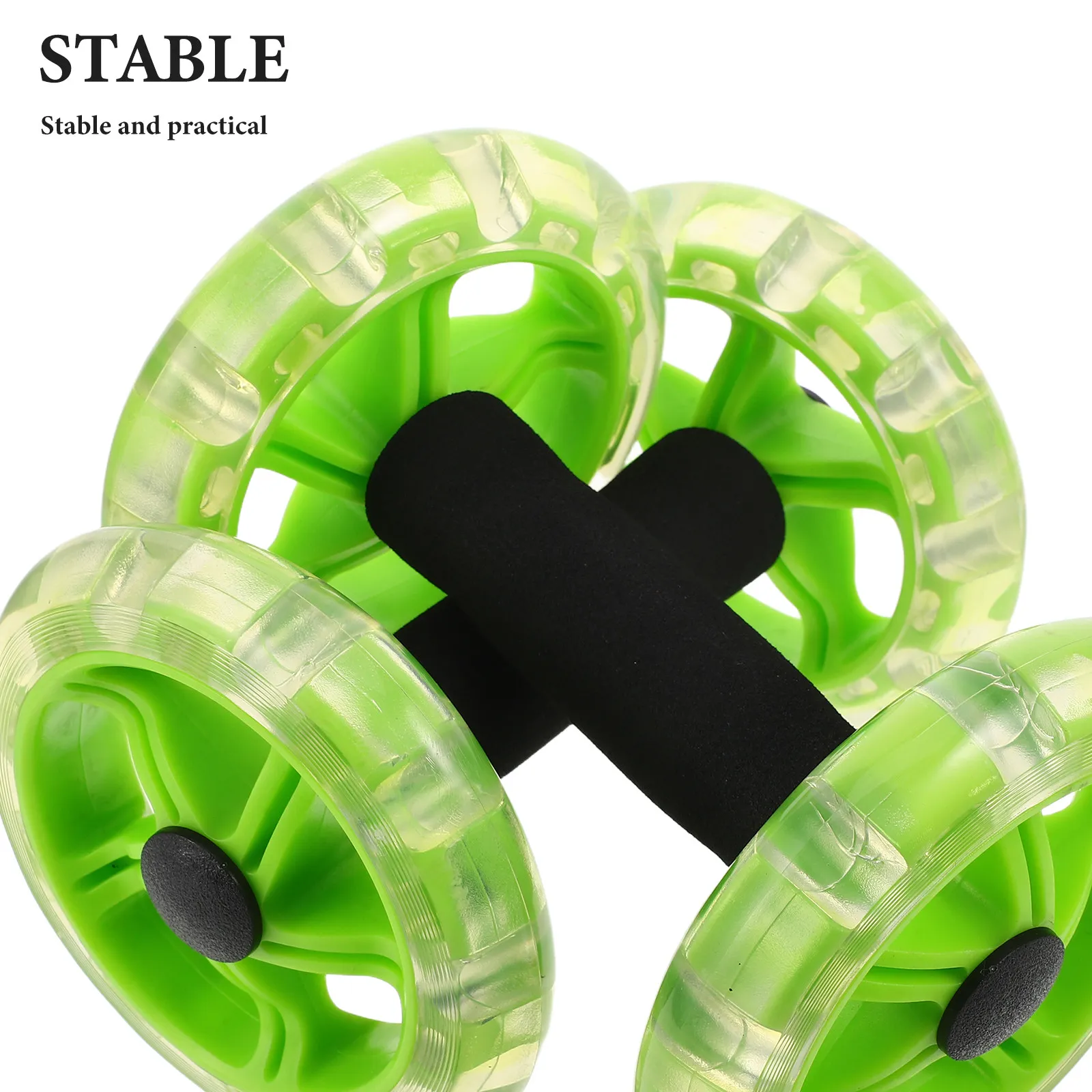 1Pair Core ABS Roller Ab Wheel Double Wheel Abdominal Workout Equipment Stability Trainer Home Use Roller for ABS