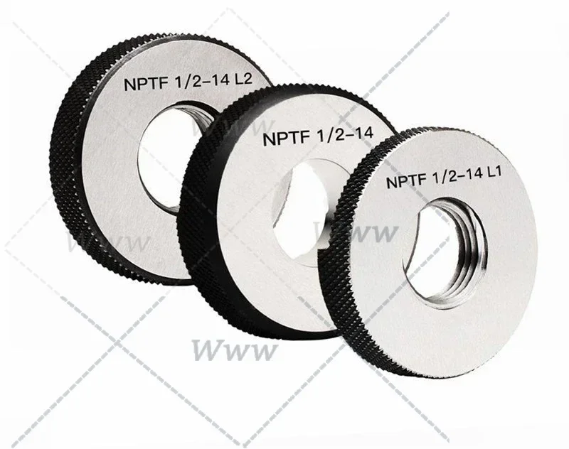 NPTF Thread ring gauge taper pipe ring gauge 60 degree NPTF 1/8 3/4 1 1/4 L1 L2 smooth go nogo measuring gauges tool