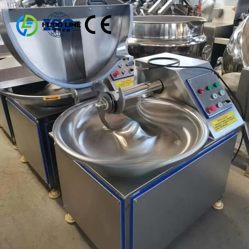 High Rigidity Automatic Chopper, Commercial Bowl Cutter Mixer Grinder for Meat & Fish Processing, Custom Wholesale