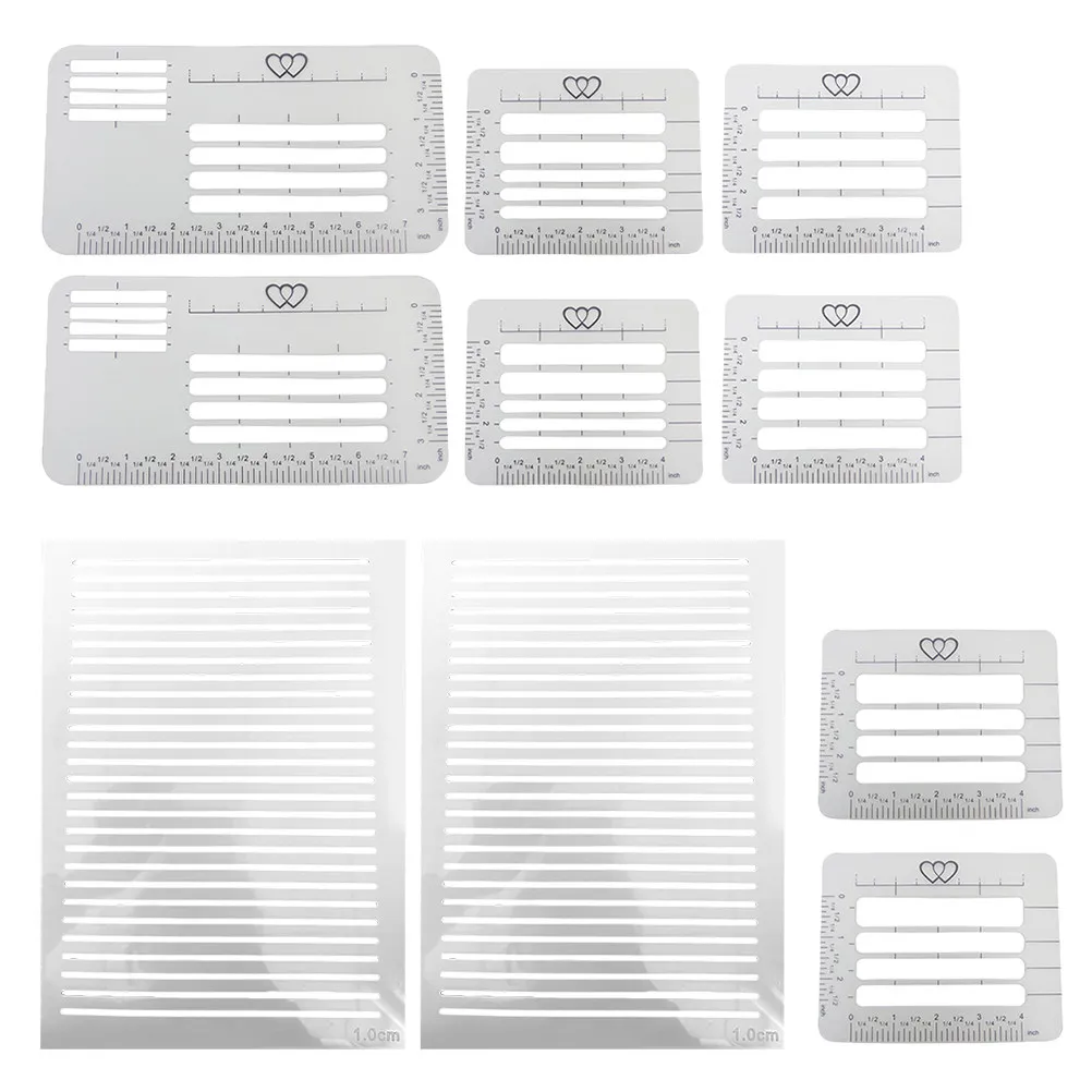 1Set Plastic Envelope Addressing Stencil Template Spacing Line Ruler Guide for Precise Handwriting Calligraphy Lettering