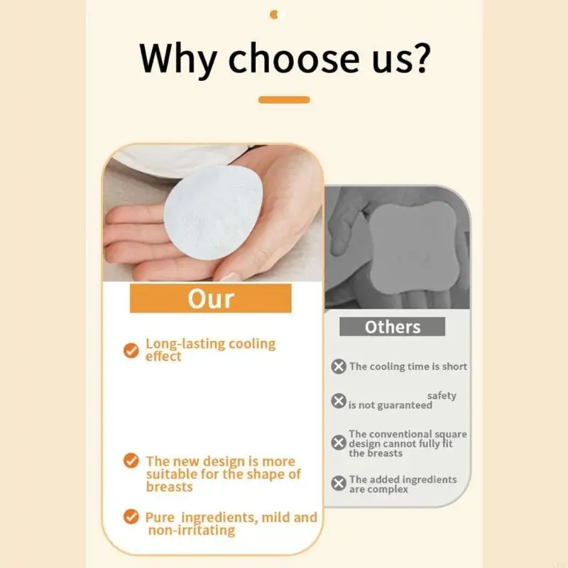 54DF تبريد هيدروجيل منصات التمريض 10 قطعة/صندوق الرضاعة الراحة للبشرة الحساسة قابلة لإعادة الاستخدام ترطيب الحلمة الحماية #4