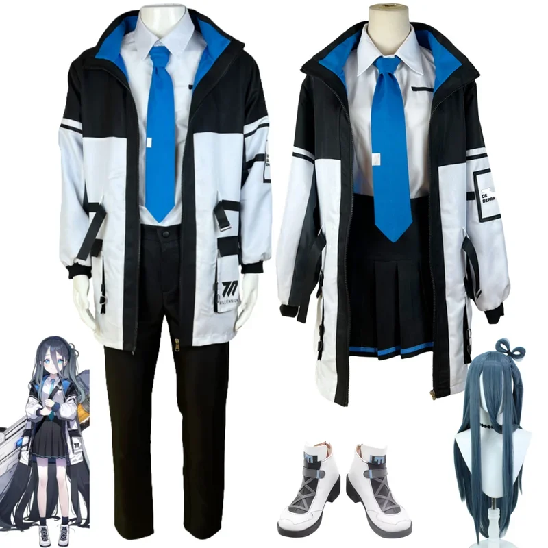 Anime Game Blue Archive Tenndou Arisu Cosplay Costume Work Clothes Hooded Coat JK Uniform Man Woman Halloween Carnival Suit