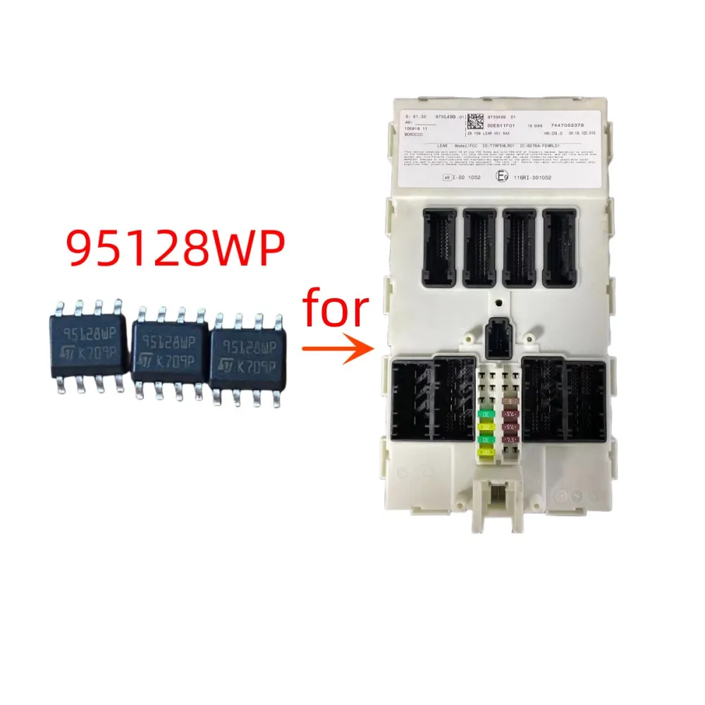 Keychannel 5pcs 95128 95128WP FEM EEPROM Chip Automobile Instrument Memory Chip SOP8 Pin for BMW FEM Smart Box Replacement Chip