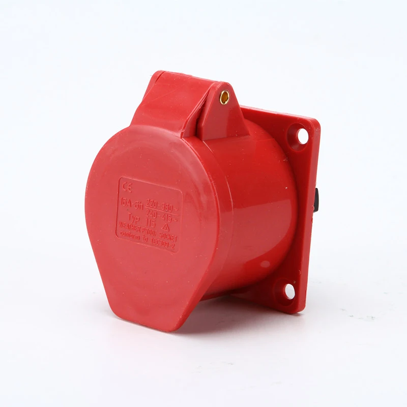 16a 3-poliger 3/4-poliger 220V ip44 wasserdichter Industriest ecker und-buchse 1 Stecker mit mehreren Buchsen, Stecker und Buchse – Detail 4