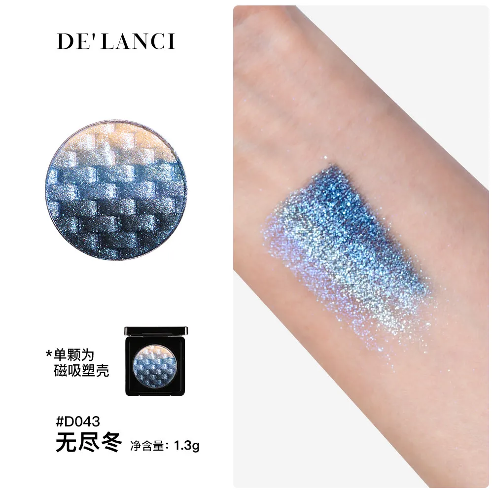 DE'LANCI Gradient Rainbow 6 Colors Eyeshadow Palette Custom Refillable Makeup Matte Shimmer Colorful DIY Eye Shadow Cosmetics