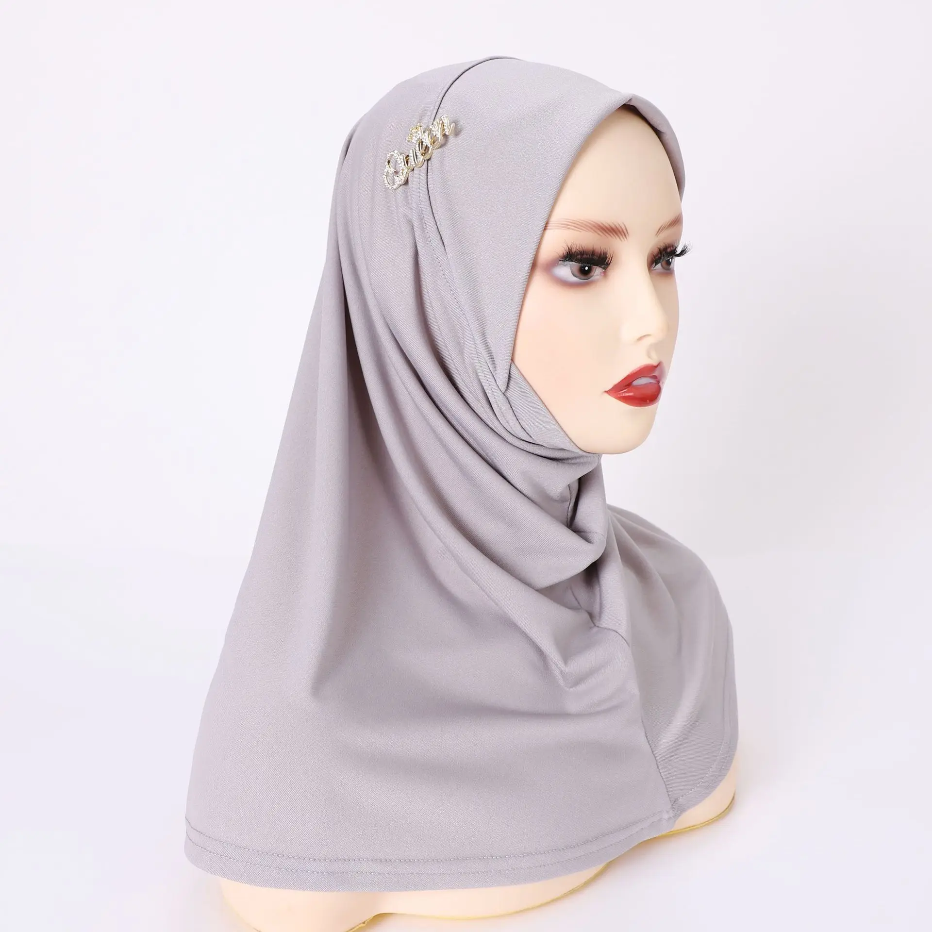 A Summer Lady Muslim Ribbon Base Hat Ultra-soft Elastic Balaclavas, Outdoor Sunscreen Breathable Hood, Headdress