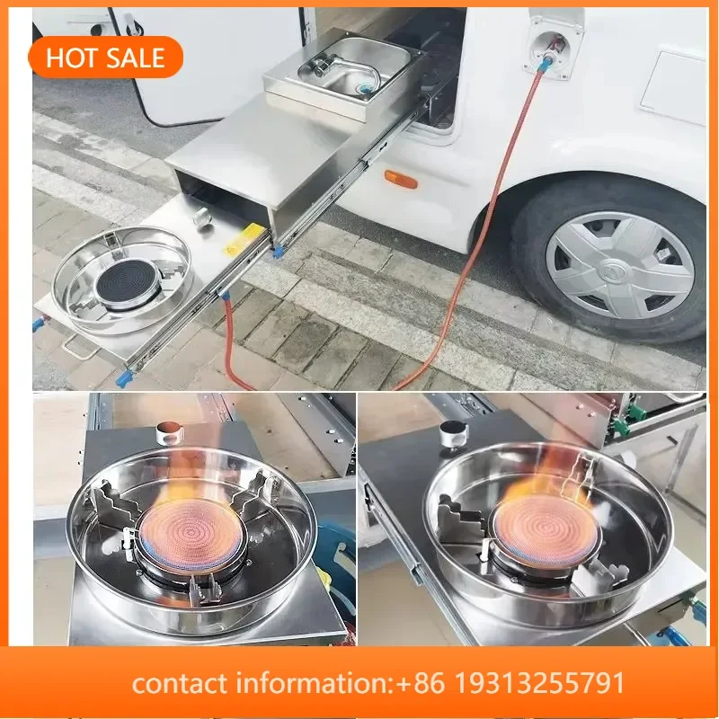 【Best-selling】SNEIDA Motorhome Steel Slide‑Out Kitchen With Integrated Stove Cooker Module