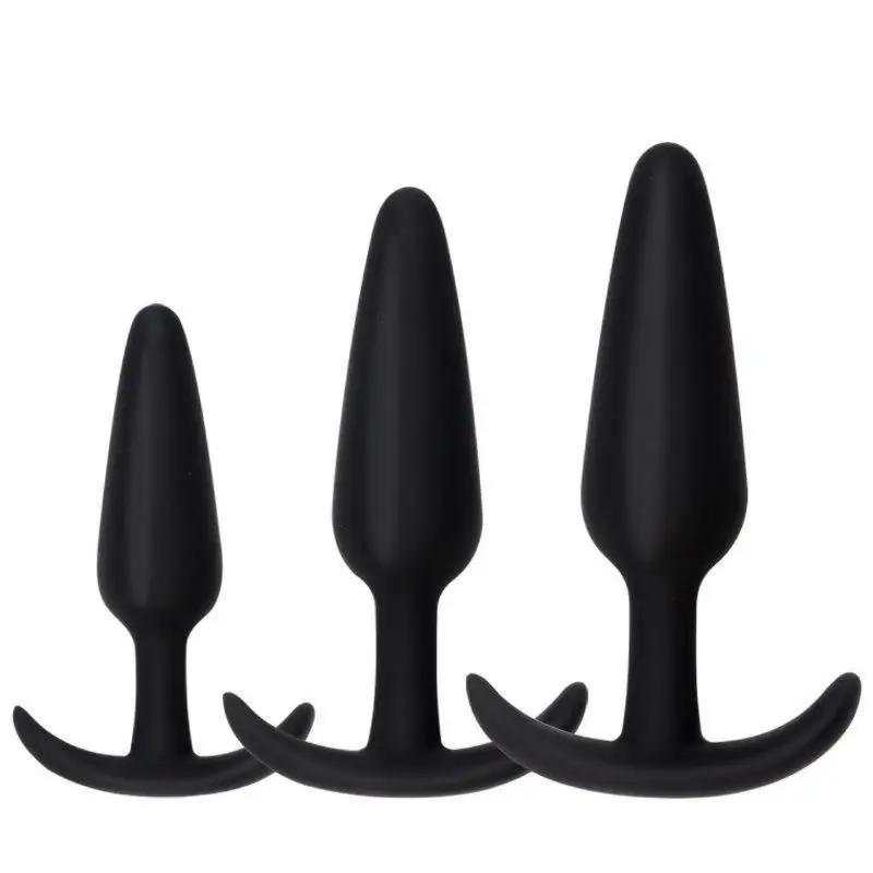 Hoyytu Soft Silicone Anal Butt Plug 1/3Pcs Gradient Multi Size Adult Intimate Toys for Men Women Beginner Users