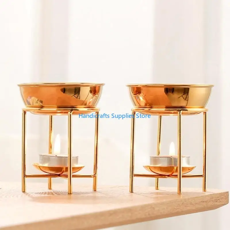 R1WA Stainless Steels Oil Diffuser Melt Burners with Spacious Bowl Tealight Holder