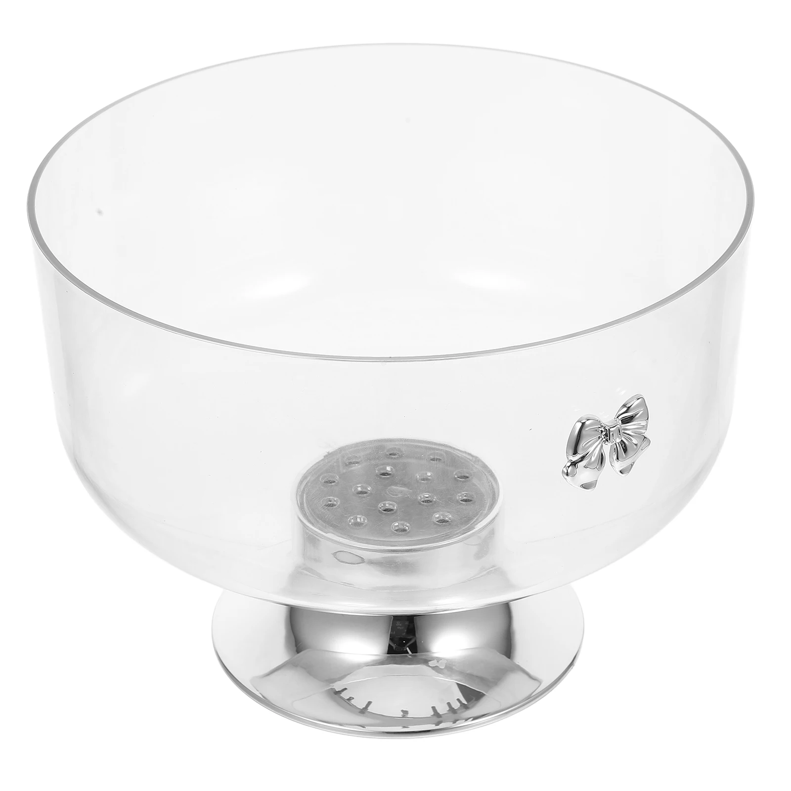 

Clear Acrylic High-Footed Fruit Bowl 20cm Tall 23cm Deep Large Candy Dish Decorative Dessert Trifle Bowl for Home Kitchen Cafe